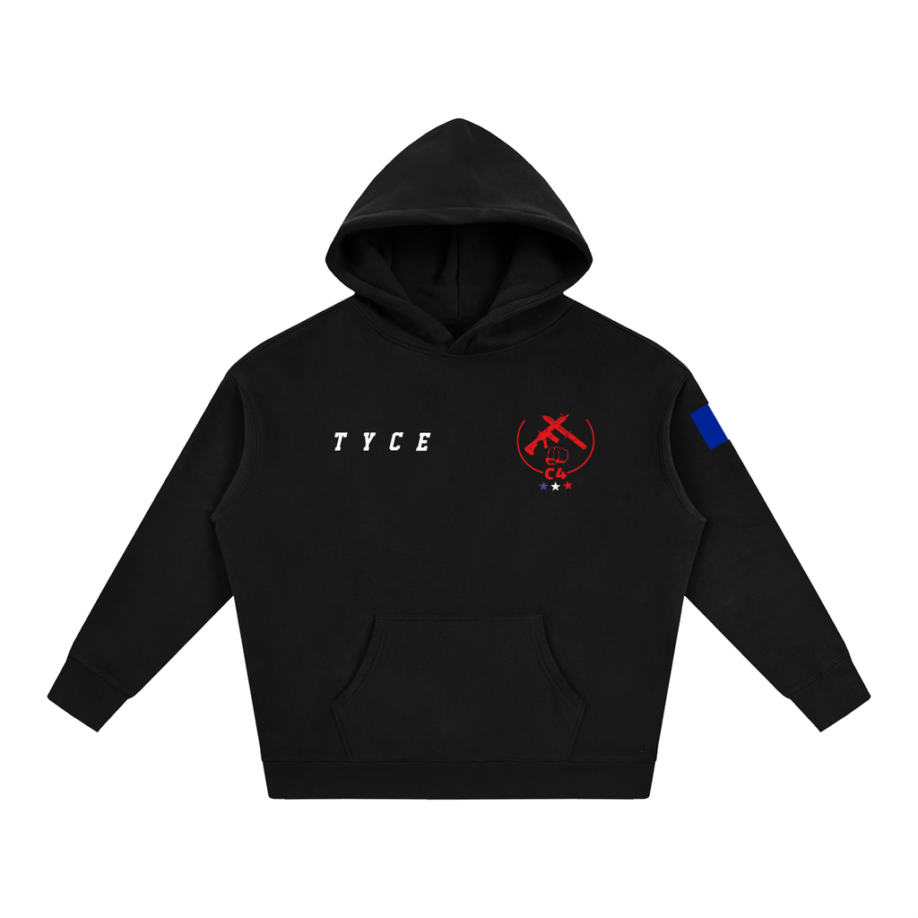 Hoodie Formateur C4 TYCE — noir, vue de face