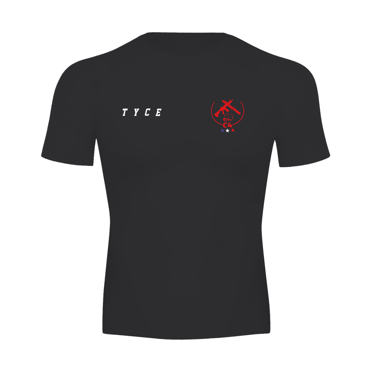 Skin de compression Formateur C4 TYCE — noir, vue de face