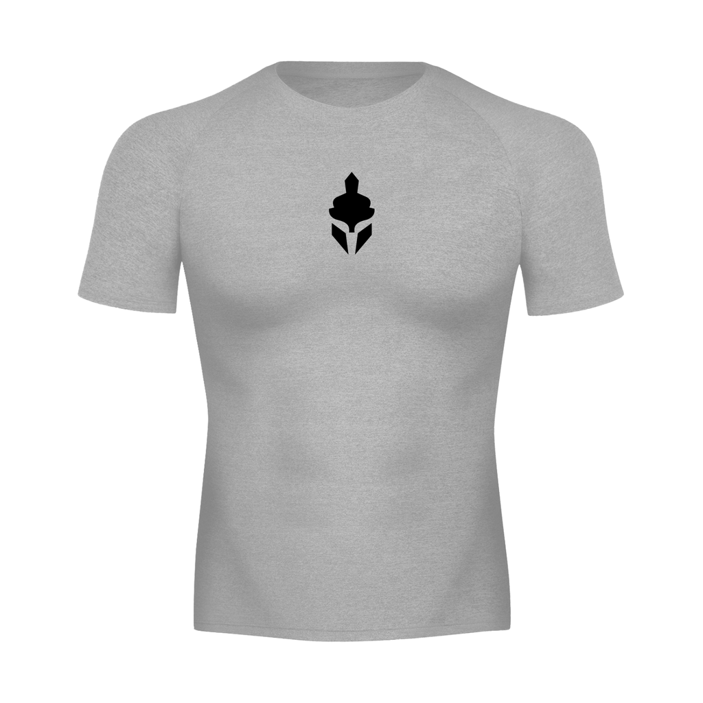 T-Shirt Skin Compression Gris Chiné Homme — MMA / BJJ / CrossFit