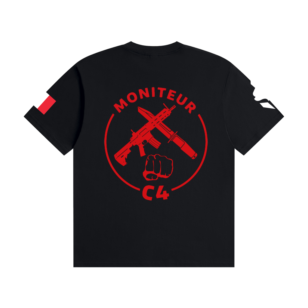 T-shirt Moniteur C4 TYCE — noir, vue de dos