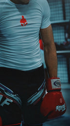 T-Shirt Skin Compression Blanc Homme — MMA / BJJ / CrossFit