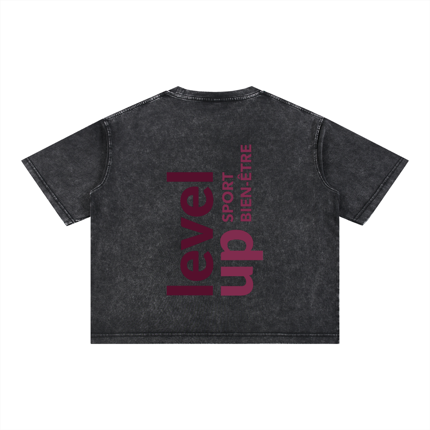T-Shirt Boxy Level UP – Mineral Wash