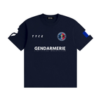 T-shirt Gendarmerie Jiu-Jitsu Brésilien TYCE — bleu marine, vue de face
