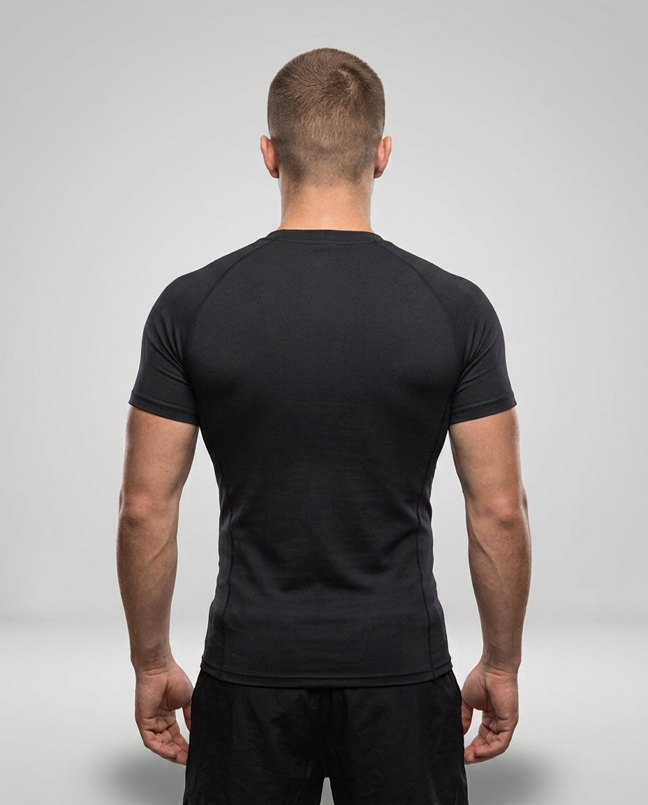 T-Shirt Skin Compression Noir Homme — MMA / BJJ / CrossFit