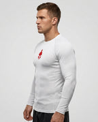 T-Shirt Skin Compression Manches Longues Blanc Homme — MMA / BJJ