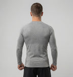 T-Shirt Skin Compression Manches Longues Gris Chiné Homme — MMA / BJJ