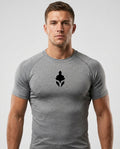 T-Shirt Skin Compression Gris Chiné Homme — MMA / BJJ / CrossFit