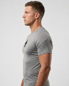 T-Shirt Skin Compression Gris Chiné Homme — MMA / BJJ / CrossFit