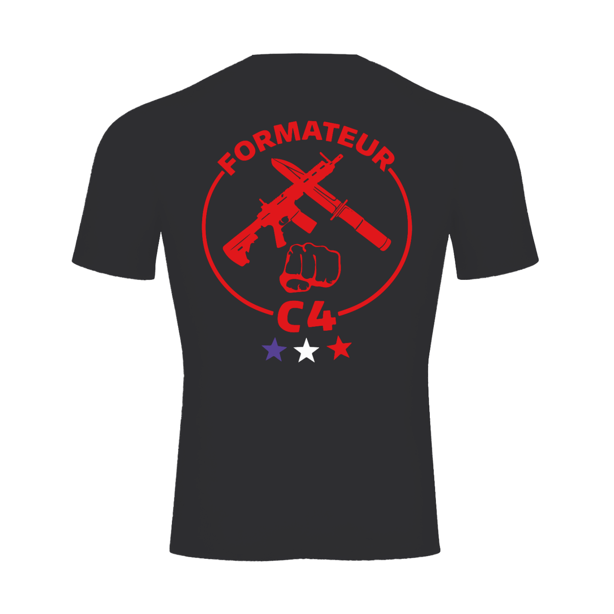Skin de compression Formateur C4 TYCE — noir, vue de dos