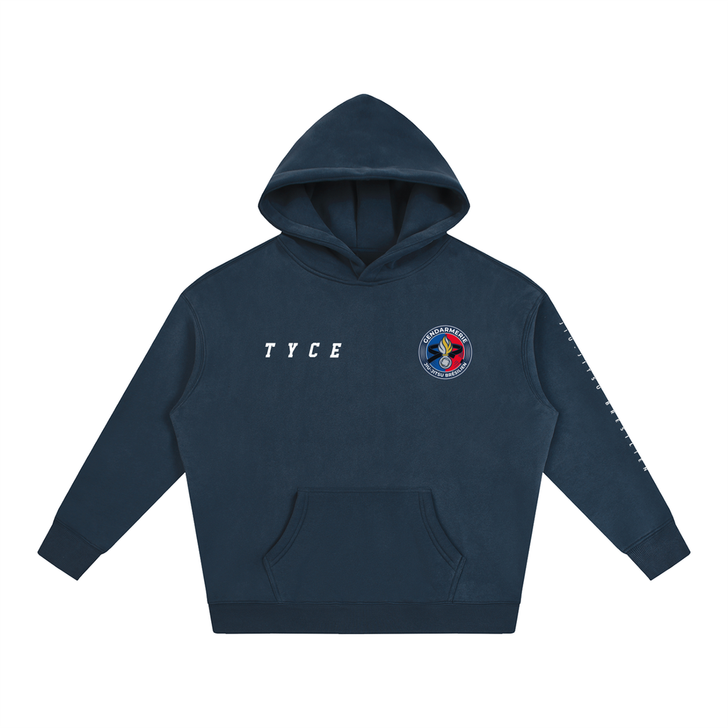 Hoodie Gendarmerie Jiu-Jitsu Brésilien TYCE — bleu marine, vue de face