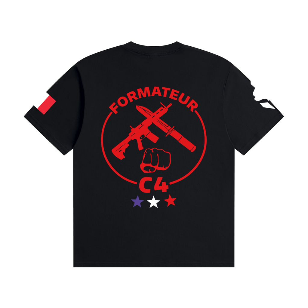 T-shirt Formateur C4 TYCE — noir, vue de dos