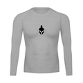 T-Shirt Skin Compression Manches Longues Gris Chiné Homme — MMA / BJJ