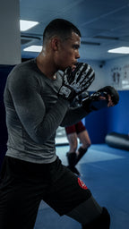 T-Shirt Skin Compression Manches Longues Gris Chiné Homme — MMA / BJJ