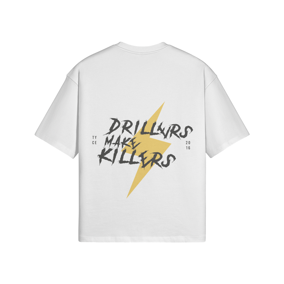 T-shirt Oversize DRILLERS MAKE KILLERS Blanc