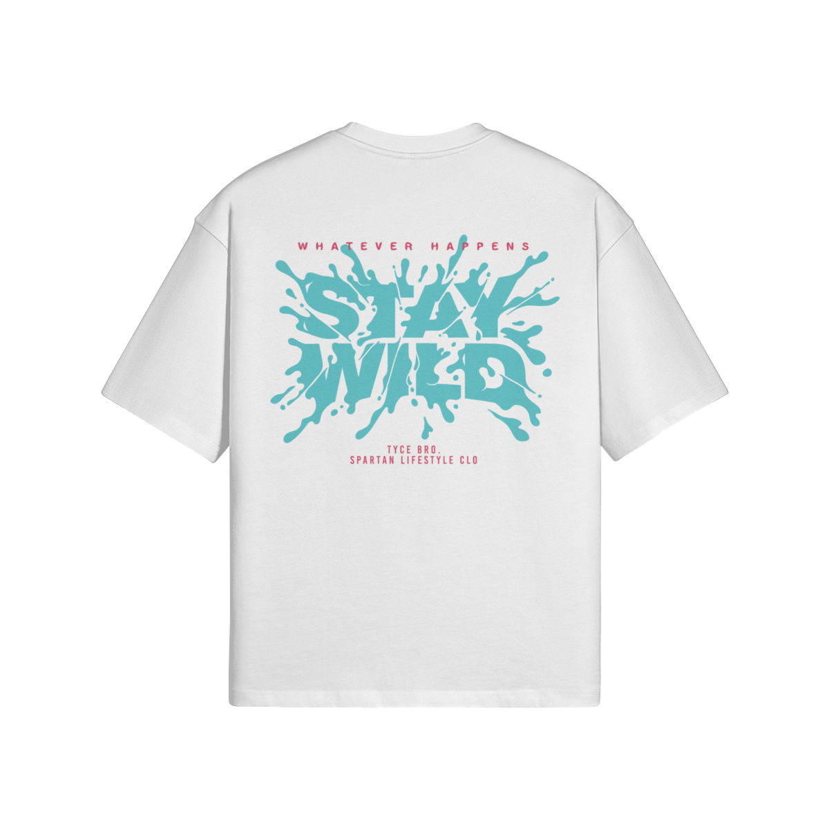 T-shirt Oversize STAY WILD Blanc