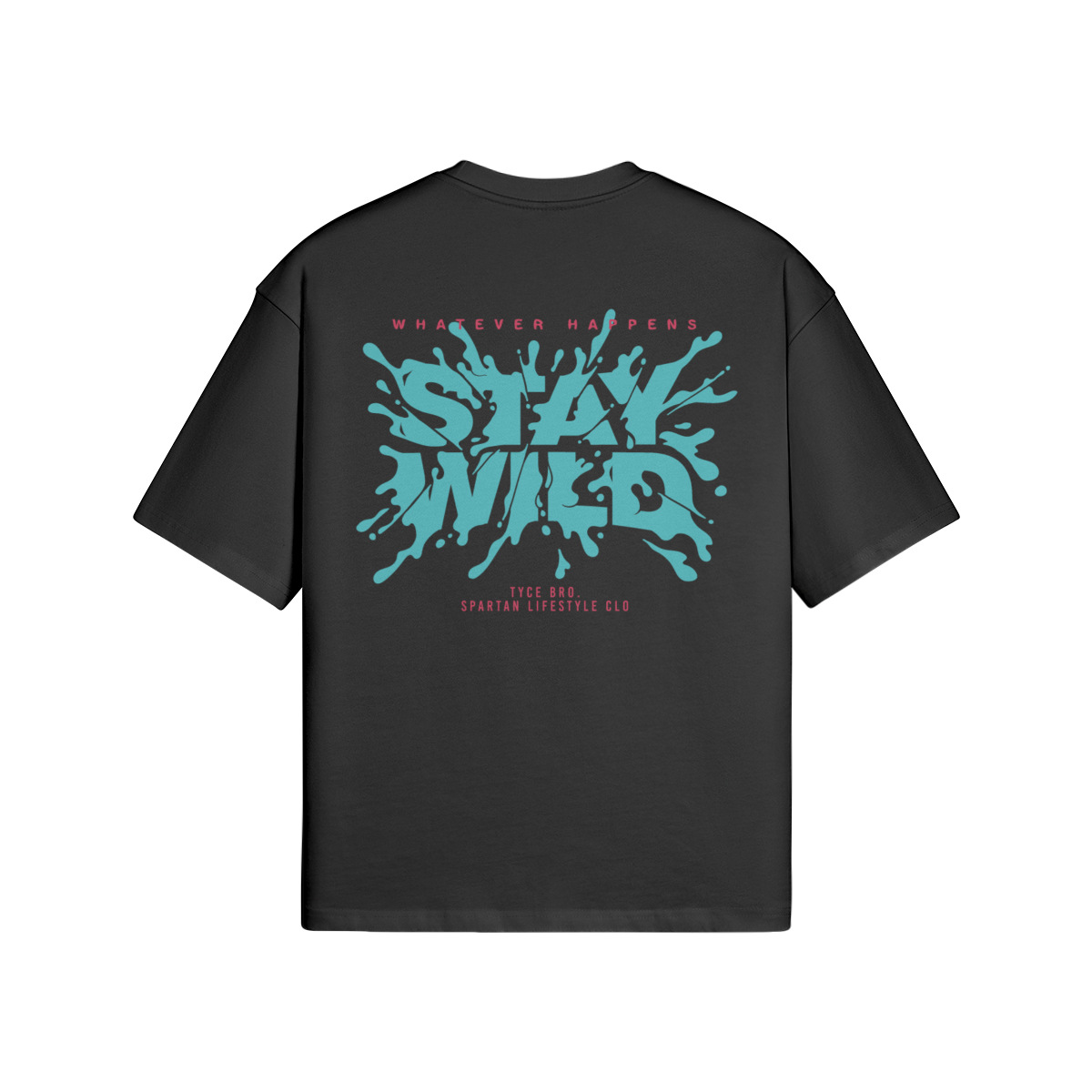 T-shirt Oversize STAY WILD Noir