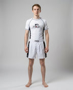 Ensemble TYCE 7 Guerriers Baudouin IV - rashguard et short blancs - vue de face