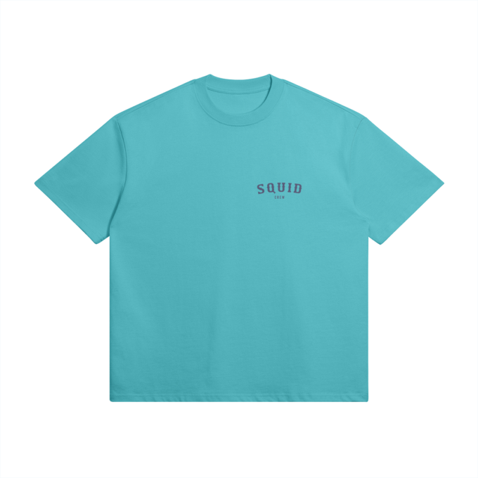T-shirt Oversize Aqua SQUID CREW – Image 2
