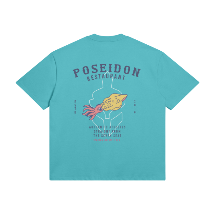 T-shirt Oversize Aqua SQUID CREW